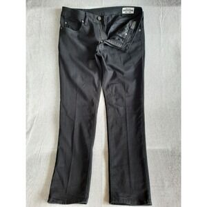 Archer Men 32X30 Slim Straight Buffalo David Bitton Pleated Jeans 5 Pocket Black